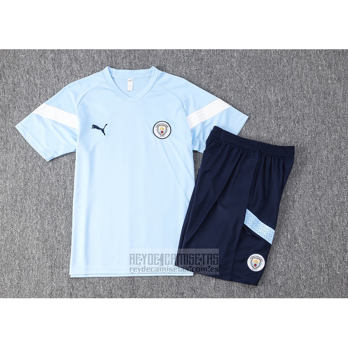 Chandal del Manchester City Manga Corta 2022-2023 Azul - Pantalon Corto